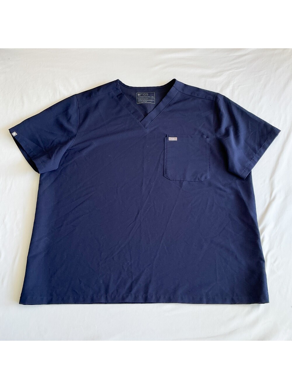 FIGS Technical Collection Navy Blue Medical Scrub Leon Top Comfortable 3XL